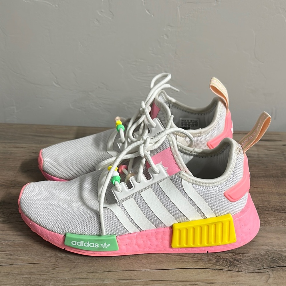 Adidas Pink and White Sneakers